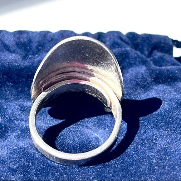 Size adjustable silver statement ring - Picture 6 of 7